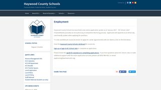 Employment - Haywood County Schools