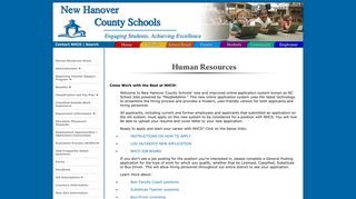 Employment Opportunities - New Hanover County Schools