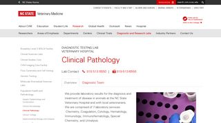 Labs: Clinical Pathology | NC State Veterinary Medicine - NCSU CVM
