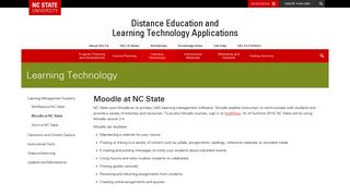 Moodle at NC State | Learning Technology | NC State DELTA