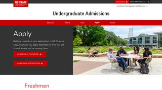 Apply | Undergraduate Admissions | NC State University