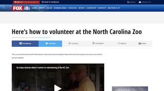 Here's how to volunteer at the North Carolina Zoo | myfox8.com