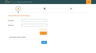 Log in - NuVoxx Cloud Call Center