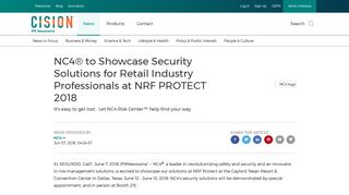 NC4® to Showcase Security Solutions for Retail Industry ...