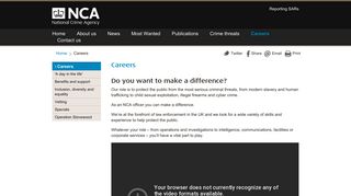 National Crime Agency - Careers