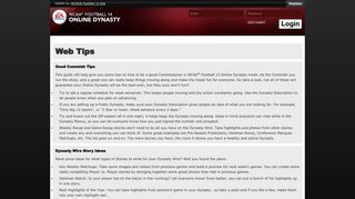 NCAA Online Dynasty 14 - EA Sports