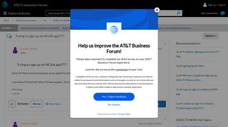 Trying to sign up on NCAA app???? - AT&T Community