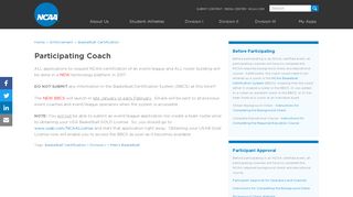 Participating Coach | NCAA.org - The Official Site of the NCAA