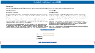 NCAA® Basketball Certification System (BBCS) - NCAA.org