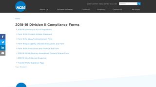 2018-19 Division II Compliance Forms | NCAA.org - The Official Site of ...
