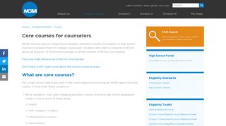 Core courses for counselors | NCAA.org - The Official Site of the NCAA