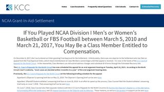 NCAA Grant-In-Aid-Settlement