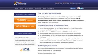 Register With The NCAA Eligibility Center. NCAA Eligibility ...