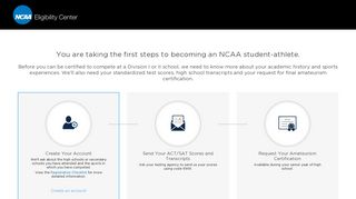 Create Certification Account - NCAA.org