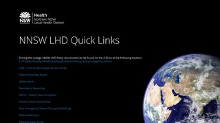 NNSW LHD Quick Links - Northern NSW Local Health District Intranet