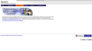 National Police E-Learning Database (NED) - NCALT