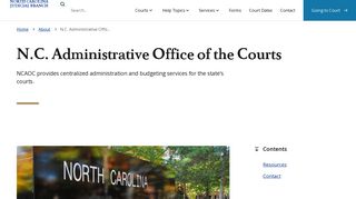 N.C. Administrative Office of the Courts | North Carolina Judicial Branch