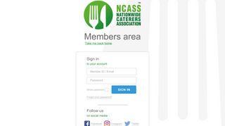 Nationwide Caterers Association - Member Area - ncass