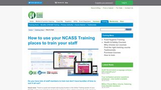 Benefits of using NCASS Training