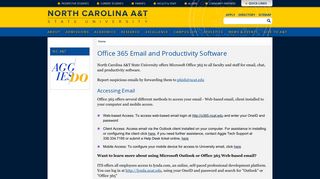 Office 365 Email and Productivity Software - North Carolina A&T ...