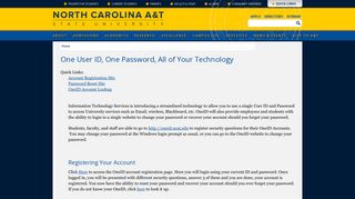 One User ID, One Password, All of Your Technology - North ...