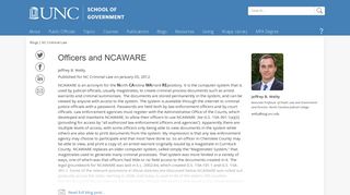 Officers and NCAWARE | UNC School of Government