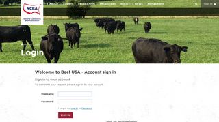 Beef USA - Login - National Cattlemen's Beef Association