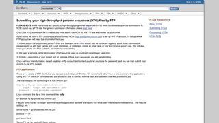 FTP account - NCBI - NIH