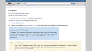 FTP Service - NCBI - NIH