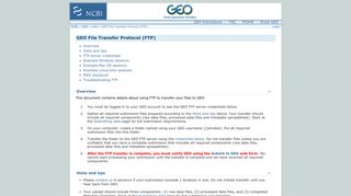 GEO File Transfer Protocol (FTP) - GEO - NCBI