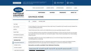 Savings home | National Counties Building Society