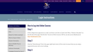 Login Instructions - Nassau Community College