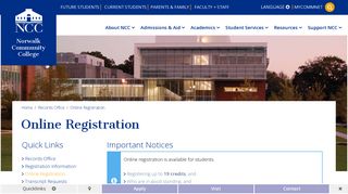 Online Registration – Welcome to NCC!