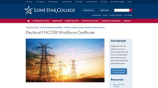 Electrical I NCCER Workforce Certificate - Lone Star College