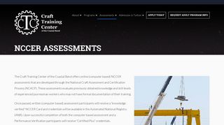 NCCER Assessments | Craft Training Center of the Coastal Bend
