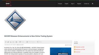 NCCER Releases Enhancements to New Online Testing System