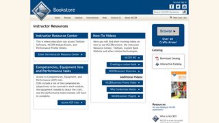NCCER Bookstore: instructor resources