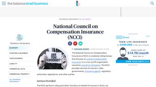 National Council on Compensation Insurance (NCCI)