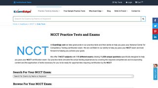NCCT Practice Tests & Exam Prep | ExamEdge.com