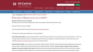 What types of Banner access are available?