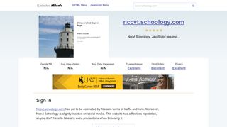 Nccvt.schoology.com website. Sign In.