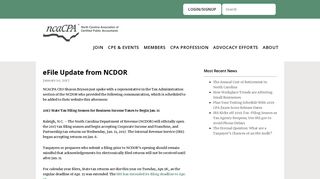 NCDOR Provides an Update on the Tax Filing Season Opening