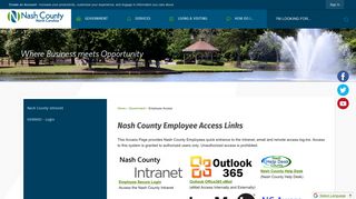 Nash County Employee Access Links | Nash County, NC - Official ...