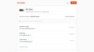 Nc Dps - email addresses & email format • Hunter - Hunter.io