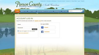 Person County, NC : Account Log In