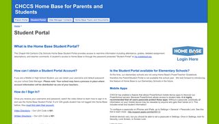 Student Portal - CHCCS Home Base for Parents and Students