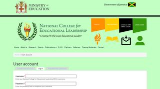 User account | National College for Educational Leadership (NCEL)