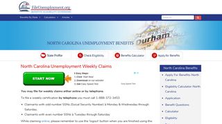 North Carolina Unemployment Weekly Claims - FileUnemployment.org