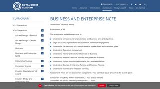 Business and Enterprise NCFE - Royal Docks Academy