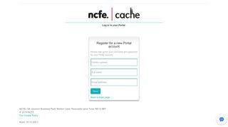 NCFE Portal : Register for a new Portal account